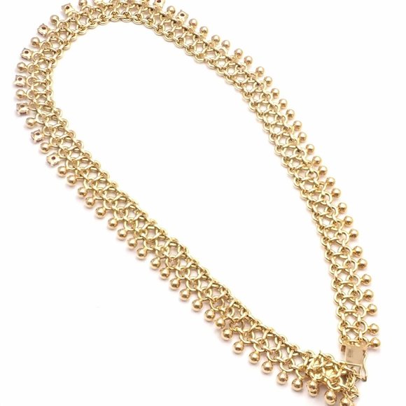 Rare! Vintage Authentic Tiffany & Co 18k Yellow Gold Ruby Collar Necklace - Picture 9 of 10